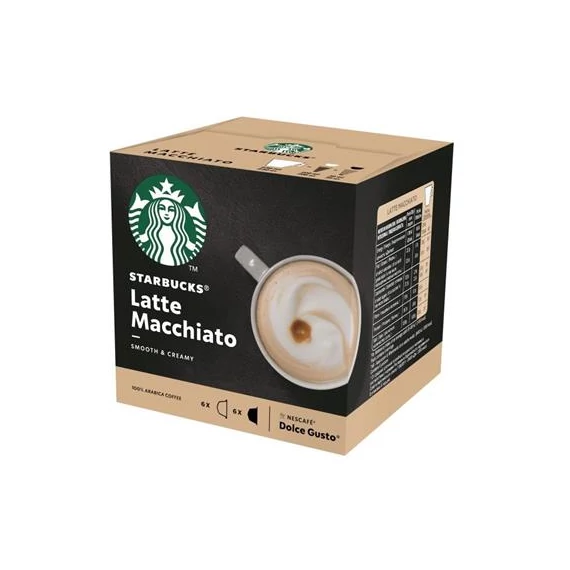 Kávékapszula, 12 db, STARBUCKS by Dolce Gusto®, "Latte Macchiato"