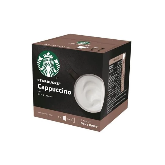 Kávékapszula, 12 db, STARBUCKS by Dolce Gusto®, "Cappuccino"