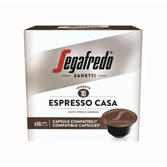 Kávékapszula, Dolce Gusto kompatibilis, 10 db, SEGAFREDO "Espresso Casa"