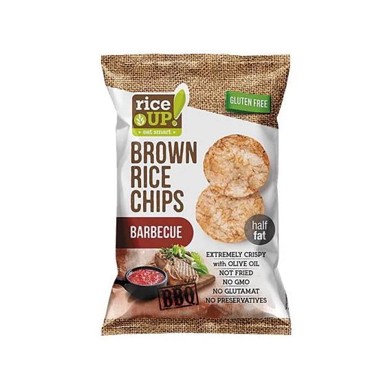 Barnarizs chips, 60 g, RICE UP, barbecue