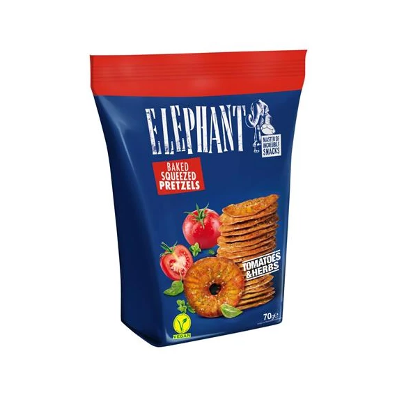 Chips-tallér, 70 g, ELEPHANT, paradicsomos-fűszeres