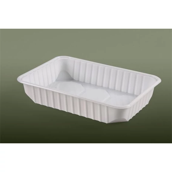 Ételtároló doboz, műanyag, szögletes, mikrózható, 500 ml, 50 db, 