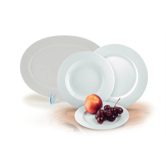 Mélytányér,ROTBERG, fehér, 22 cm, 6db-os szett, 