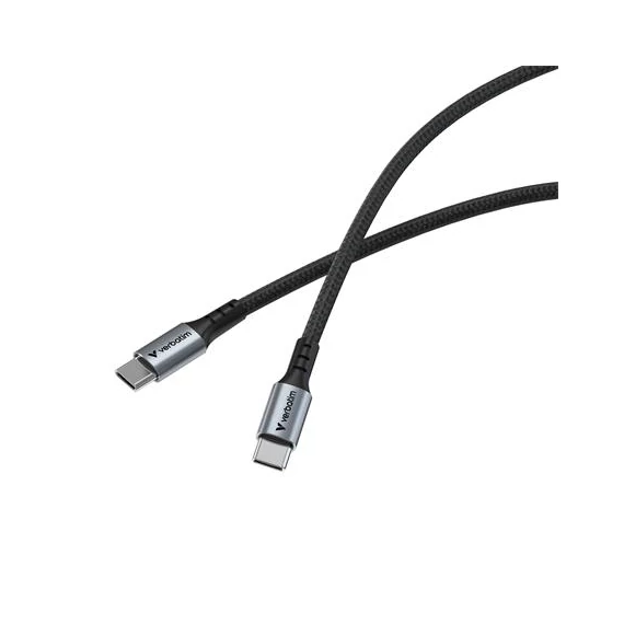 USB kábel, USB-C - USB-C, 1,2 m, 60W, VERBATIM, fekete