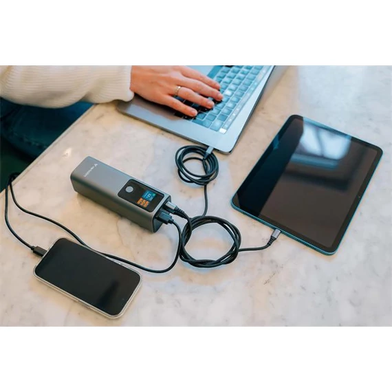 USB kábel, USB-C - USB-C, 1,2 m, 100W, VERBATIM, fekete