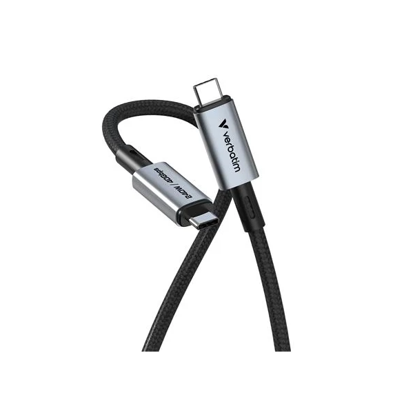 USB kábel, USB-C - USB-C, 1,2 m, 240W, VERBATIM, fekete