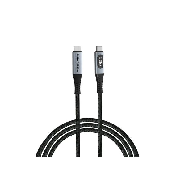 USB kábel, USB-C - USB-C, 1,2 m, 240W, teljesítménykijelzővel, VERBATIM
