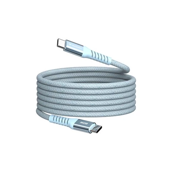 USB kábel, USB-C - USB-C, 1,2 m, 60W, mágneses, VERBATIM, kék
