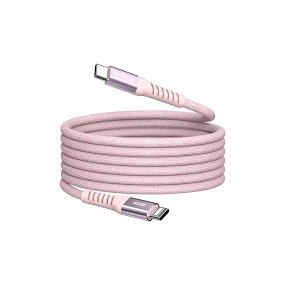 USB kábel, USB-C - USB-C, 1,2 m, 60W, mágneses, VERBATIM, rózsaszín