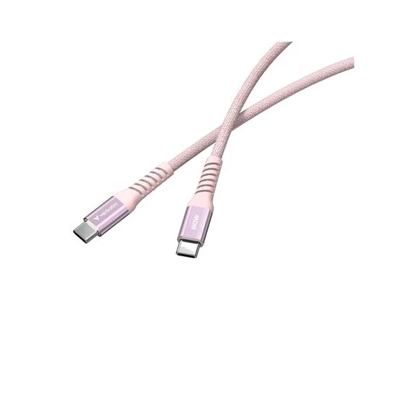 USB kábel, USB-C - USB-C, 1,2 m, 60W, mágneses, VERBATIM, rózsaszín