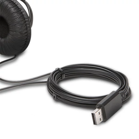 Fejhallgató, mikrofonnal, USB-A, KENSINGTON