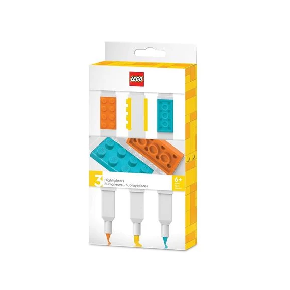 Szövegkiemelő készlet, kétvégű, LEGO, 3 különböző szín