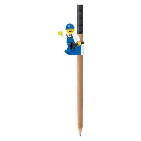Színes ceruza készlet, mini figurával, LEGO, 12 különböző szín