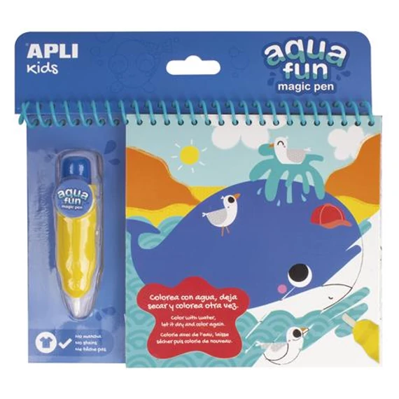 Színezőfüzet, vízbázisú, APLI "Aqua Fun"