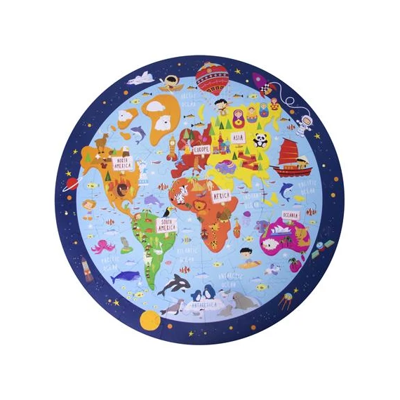 Puzzle, kör alakú, 48 darabos, APLI Kids 
