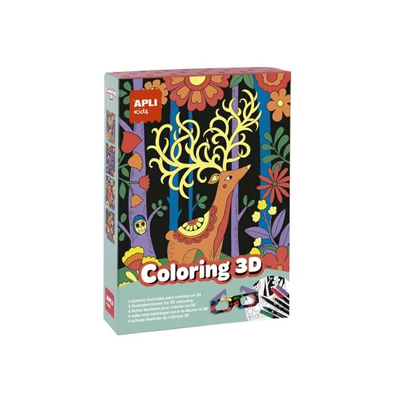 3D hatású színező szett, APLI Kids 