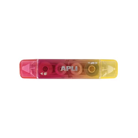 Hibajavító- és ragasztóroller, 2in1, 5 mm x 4-3 m,  APLI , vegyes színek