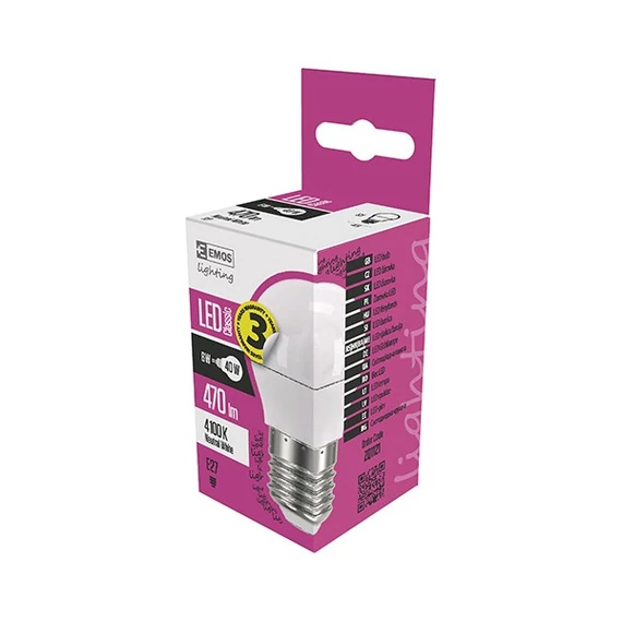 Emos ZQ1121 classic MINI 40W 470lumen E27 LED gömb izzó