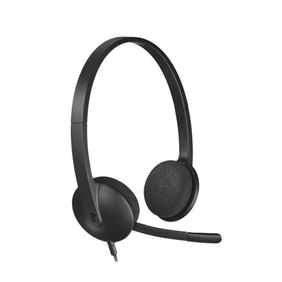 Fejhallgató, mikrofonnal, USB csatlakozás, LOGITECH 
