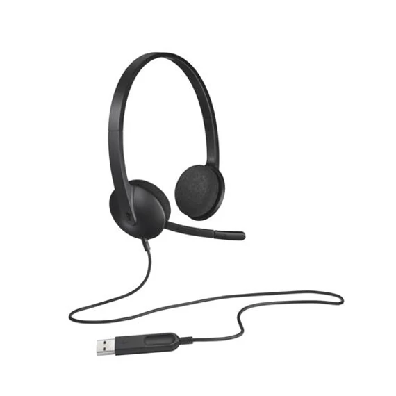Fejhallgató, mikrofonnal, USB csatlakozás, LOGITECH 