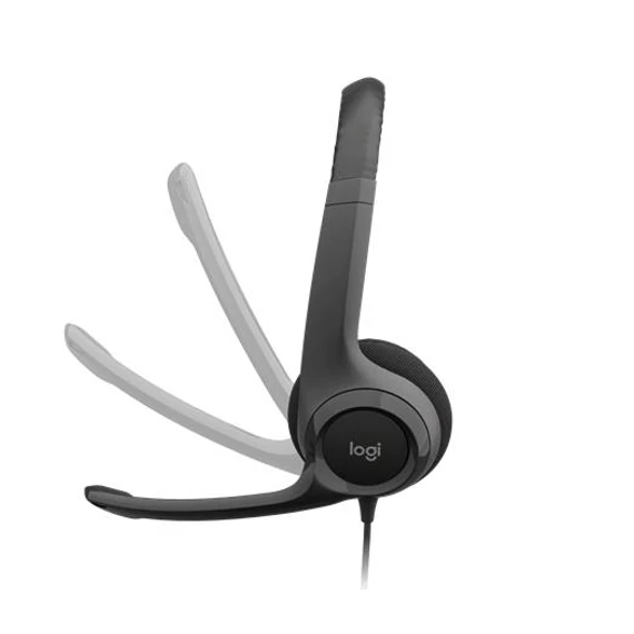 Fejhallgató, mikrofonnal, USB csatlakozás, LOGITECH 