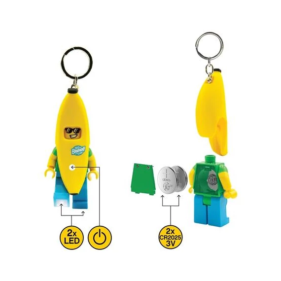 Kulcstartó, LED világítással, LEGO 