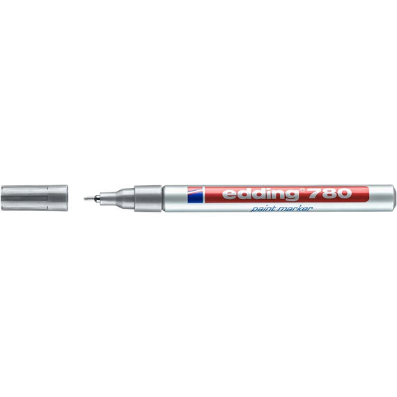Lakkmarker, 0,8 mm, EDDING "780", ezüst