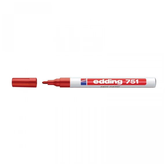 Lakkmarker, 1-2 mm, EDDING "751", piros