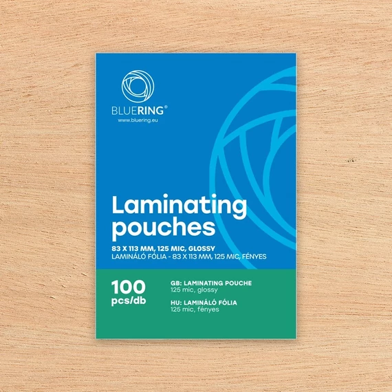 Lamináló fólia 83x113mm, 125 micron 100 db/doboz, Bluering®
