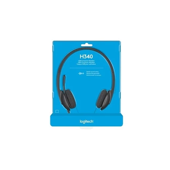 Fejhallgató, mikrofonnal, USB csatlakozás, LOGITECH 