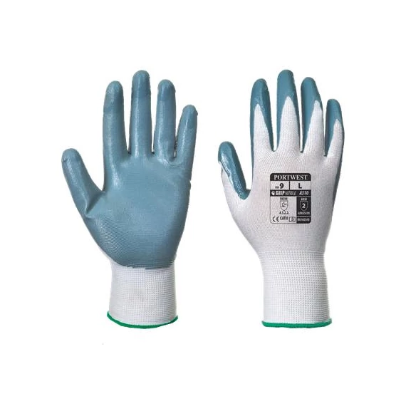 Védőkesztyű, nitril,  M méret, 