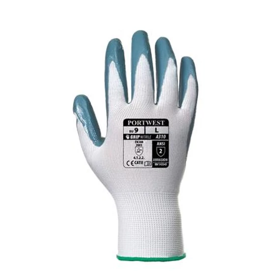 Védőkesztyű, nitril,  M méret, 