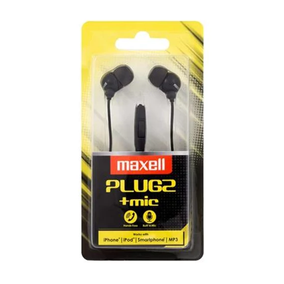 Fülhallgató, mikrofonnal, MAXELL 