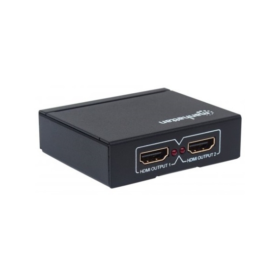 Manhattan HDMI splitter - HDMI to HDMI (2 portos 4K@30Hz, USB powered)