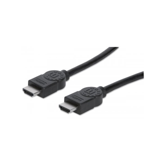 Manhattan Kábel - HDMI to HDMI (Ethernet HEC, ARC, 3D, 4K,  Shielded,  10m, Fekete)