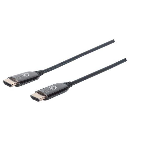 Manhattan Kábel - Aktív HDMI to HDMI (HDR, ARC, 3D, 4K@60Hz, HDCP 2.2, 18 Gbps Bandwidth, 100m, Fekete)