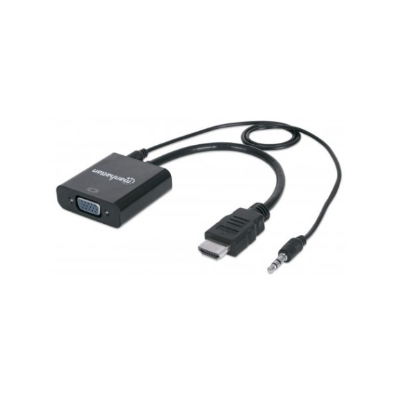Manhattan Kábel átalakító - HDMI to VGA Converter + Audio
