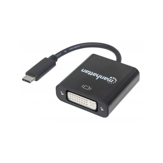 Manhattan Kábel átalakító - USB-C 3.1 to DVI (3840x2160p@30Hz, 4K, Full HD, UHD)
