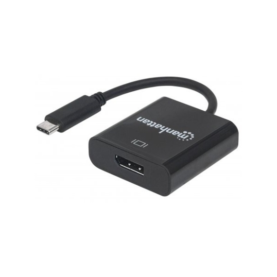 Manhattan Kábel átalakító - USB-C 3.1 to DisplayPort (3840x2160p@30Hz, 4K, Full HD, UHD)