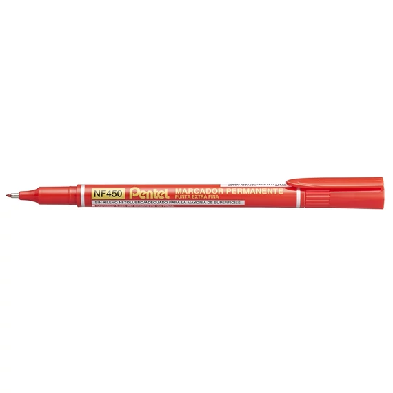 Marker alkoholos NF450-B Pentel vékony hegyű OHP S piros