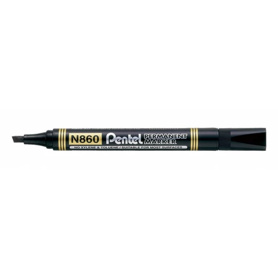 Alkoholos marker, 0,6-4,5 mm, vágott, PENTEL "N860", fekete