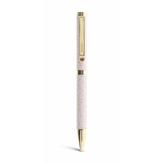 Golyóstoll, 0,8 mm, arany színű klip, rózsaszín tolltest, FILOFAX 