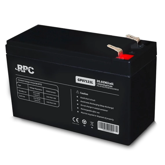 NJOY Akkumulátor - GP07121L (12V/7Ah, T1/F1, zárt, gondozás mentes, AGM)