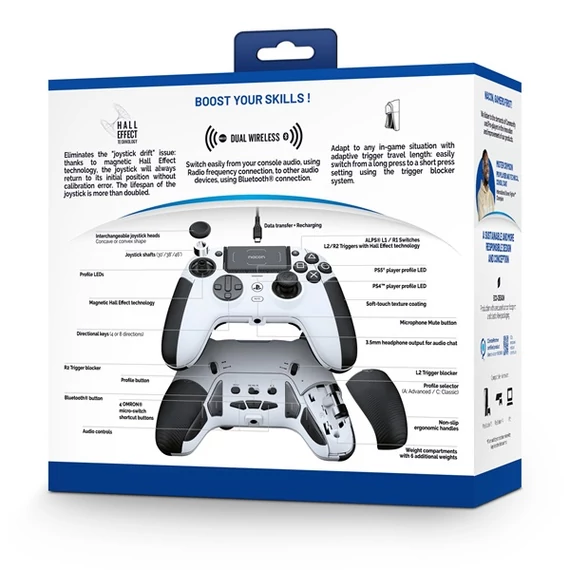 Nacon 2808849 Revolution 5 Pro PC/PS4/PS5 vezetékes és vezeték nélküli fehér kontroller