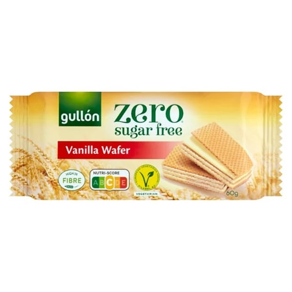 Nápolyi, cukormentes, 60 g, GULLÓN, vaníliás