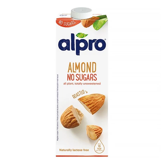 Növényi ital, cukormentes, dobozos, 1l, ALPRO, mandula