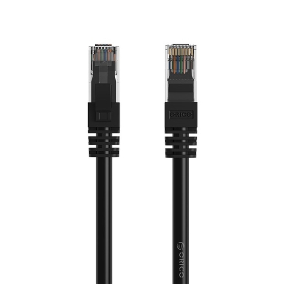 Orico Kábel - PUG-C6-10-BK (UTP patch kábel, CAT6, fekete, 1m)
