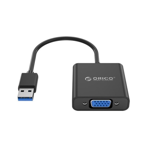 Orico kábel átalakító - UTV-BK/97/ (USB-A 3.0 to VGA, 1080p, fekete)