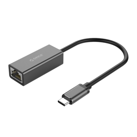 Orico kábel átalakító - XC-R45-V1-BK/25/ (USB-C to RJ-45, Gigabit, fekete)
