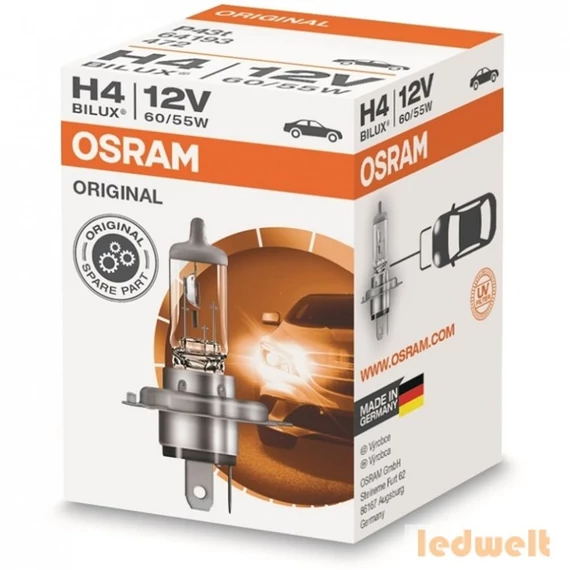 Halogén izzó, autó/gépjármű, H4, 60/55W, 12V, OSRAM, 